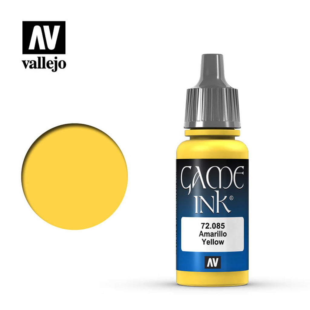 Vallejo Game Ink - Amarillo Yellow 72085 17 ml