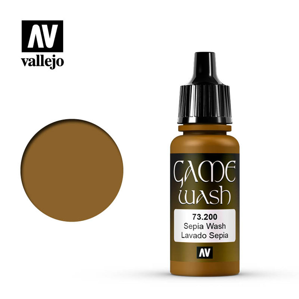 Vallejo Game Wash - Sepia Shade 17 ml