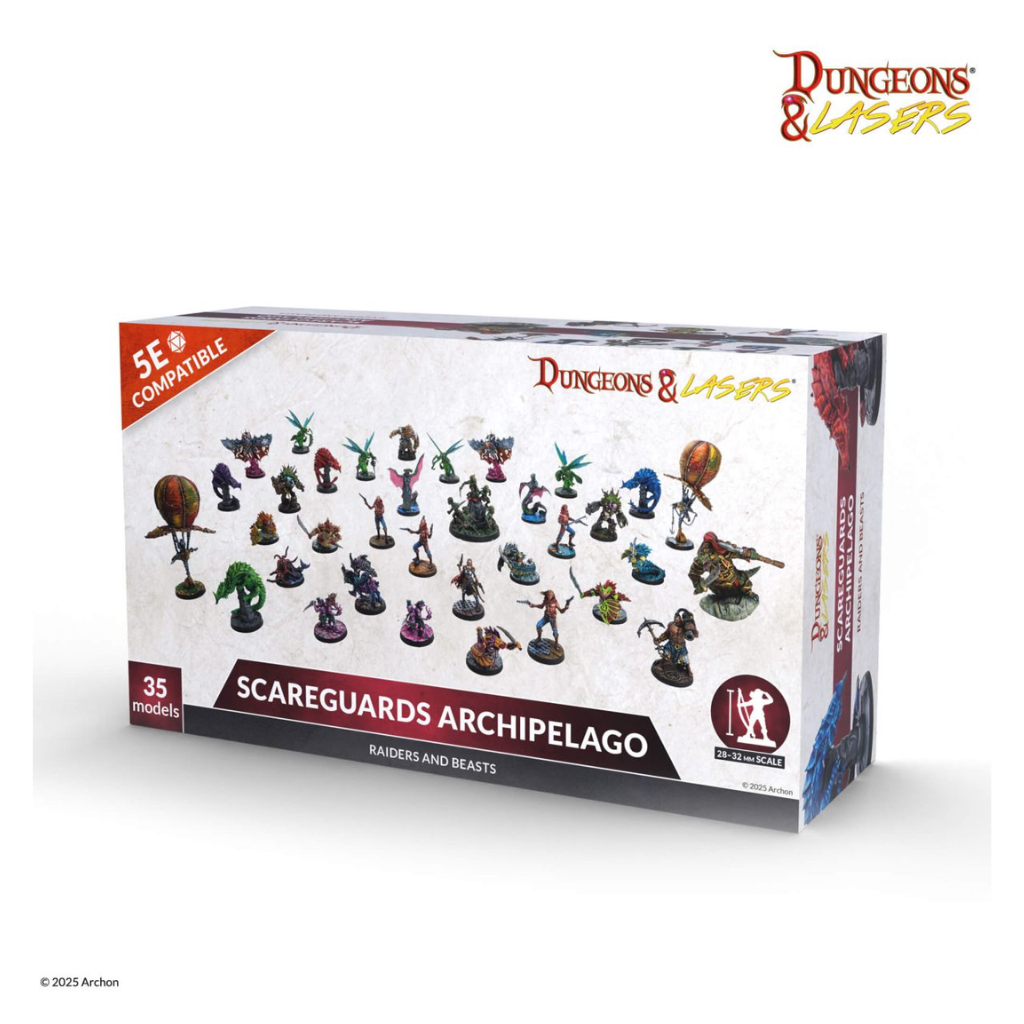 Dungeons &amp; Lasers: Miniatures - Raiders And Beasts Of Scareguards Archipelago