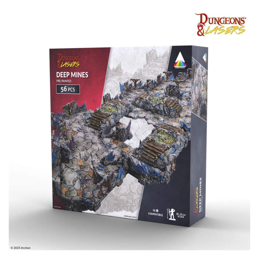 Dungeons & Lasers: PrismaCast Pre-Painted Terrain - Deep Mines: Pre-Painted