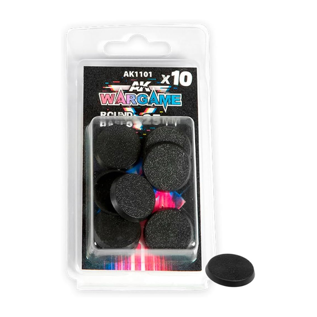Ak Interactive - Wargame Accesories - Plastic Wargame Bases. Round Base 25mm