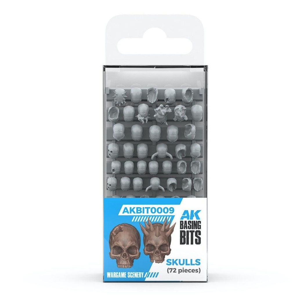 AK Interactive - Basing Bits - Skulls - 72 Pieces