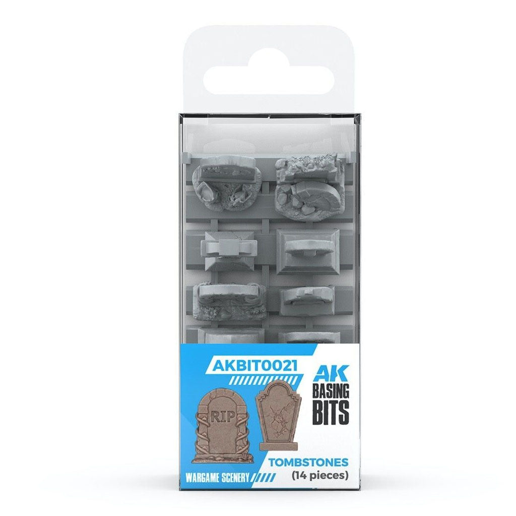 AK Interactive - Basing Bits - Tombstones - 14 Pieces