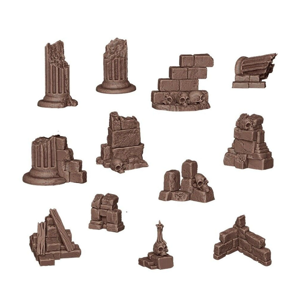 AK Interactive - Basing Bits - Village Ruins - 12 Pieces