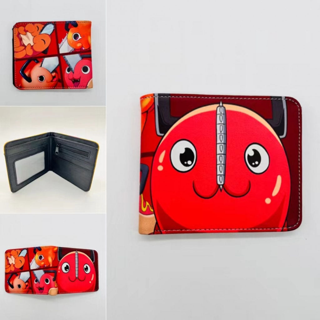Chainsaw man Full color Two fold short card case wallet 11X9.5CM