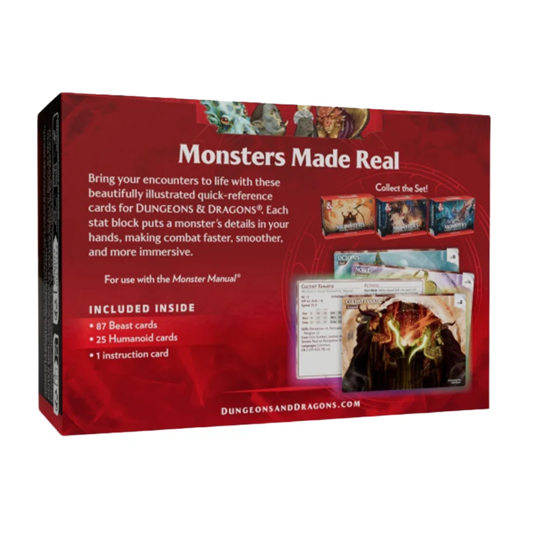 D&amp;D Reference Cards - Monsters: Animals and NPCs