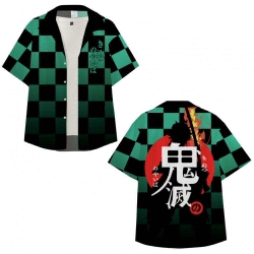 Demon Slayer Button Up T-Shirt