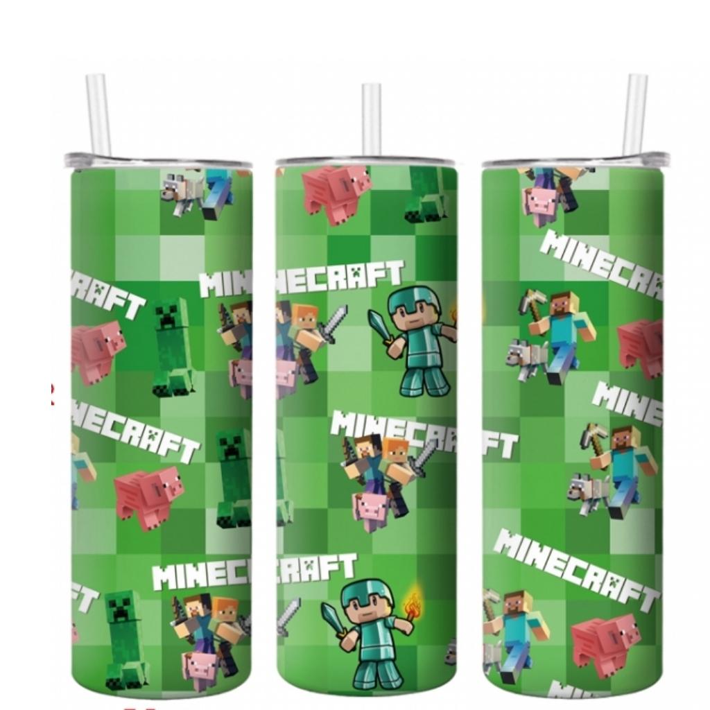 Minecraft - Metal Thermo w/ Straw