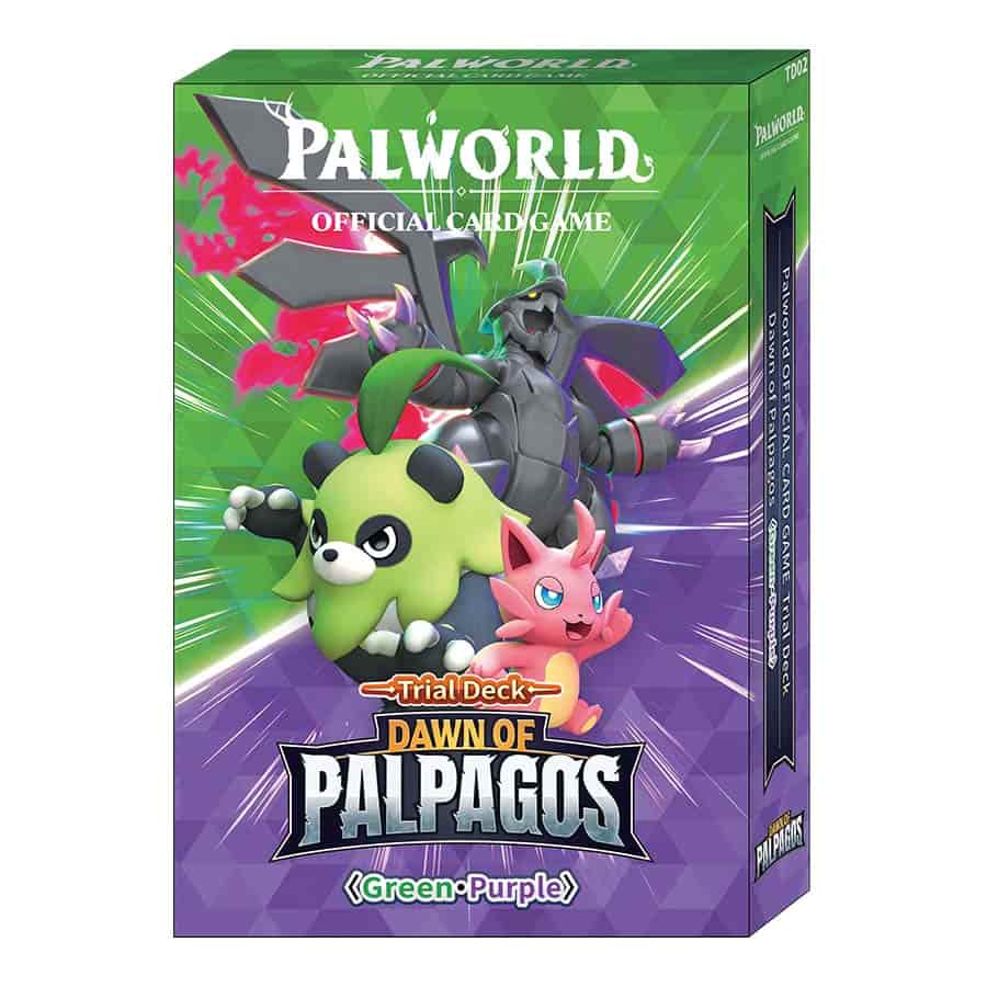 Palworld Trading Card Game Dawn of Palpagos Green & Purple Trial Deck POCGe-TD02