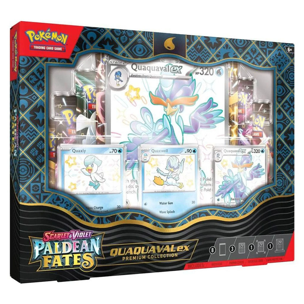 Pokémon Scarlet & Violet: Paldean Fates Premium Collections Box - Quaquaval-ex