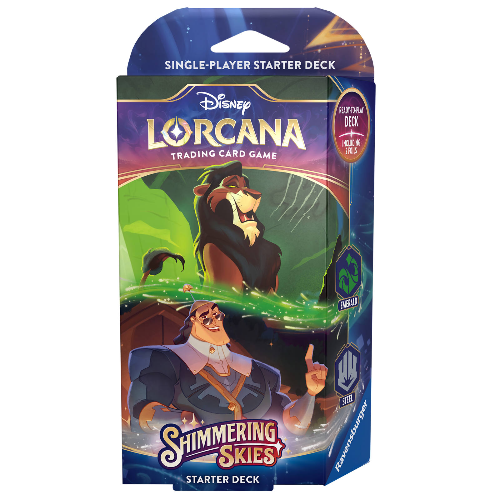 Disney Lorcana - Shimmering Skies Intro Deck - Emerald/Steel