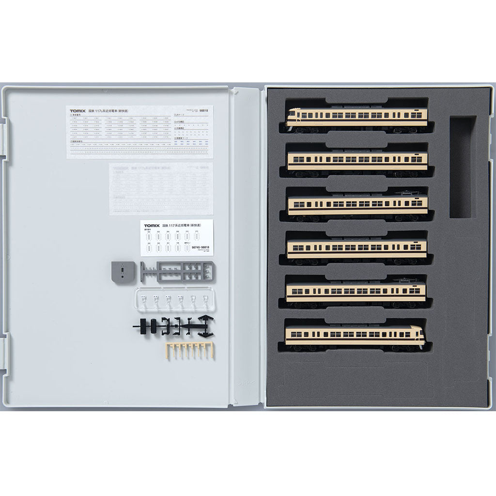 Tomix Trains - TMX98818 - N 117-0 Suburban Train New Rapid Express, 6 cars pack