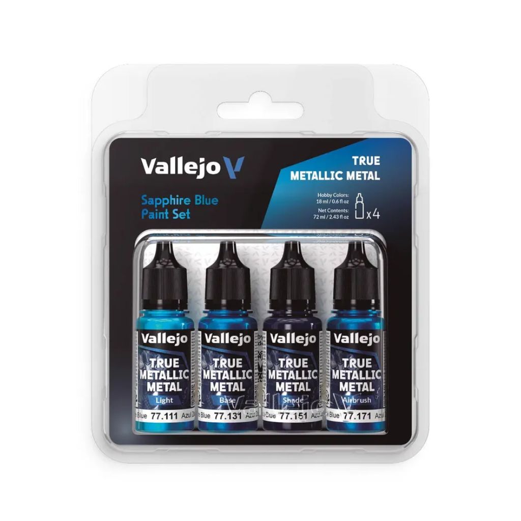 Vallejo: True Metallic Metal Set - Sapphire Blue
