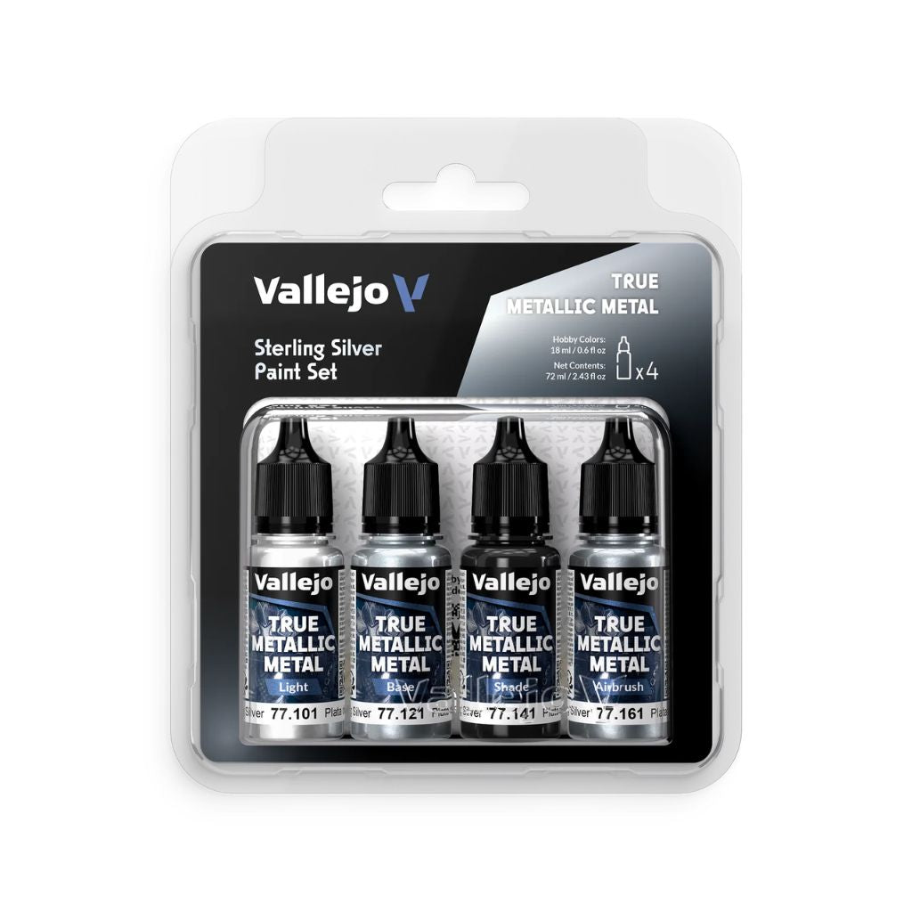 Vallejo: True Metallic Metal Set - Sterling Silver