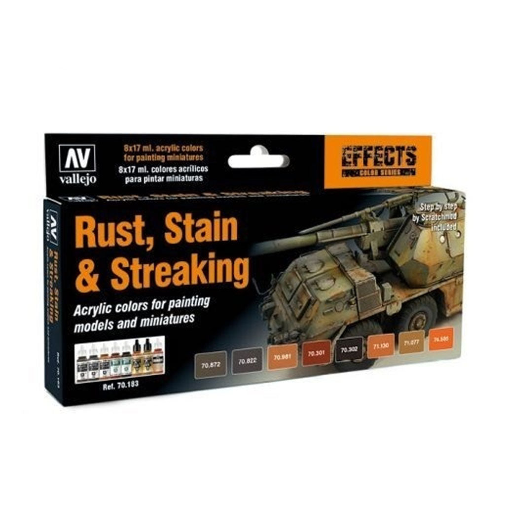 Vallejo 70183 Rust, Stain &amp; Streaking Set