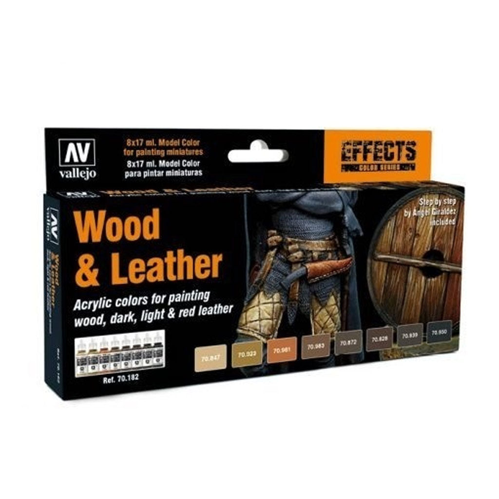 Vallejo 70182 Model Color - Wood and Leather Set