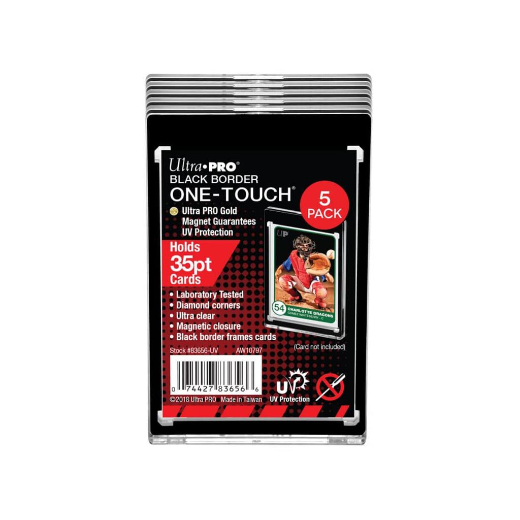 Ultra Pro - 35pt One Touch Card Holder 5pk - Black Border