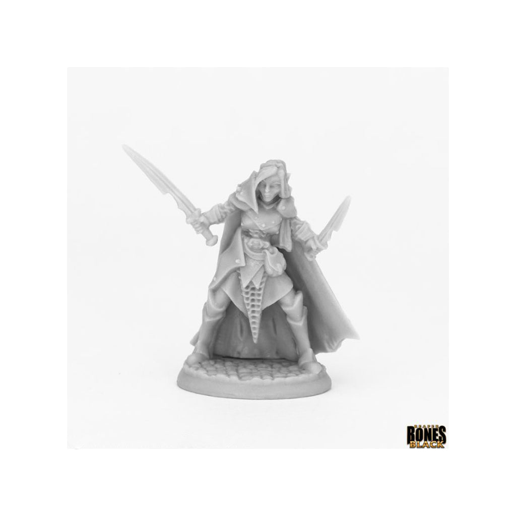 Reaper Bones Black - Dark Elf Female Warrior - 44070
