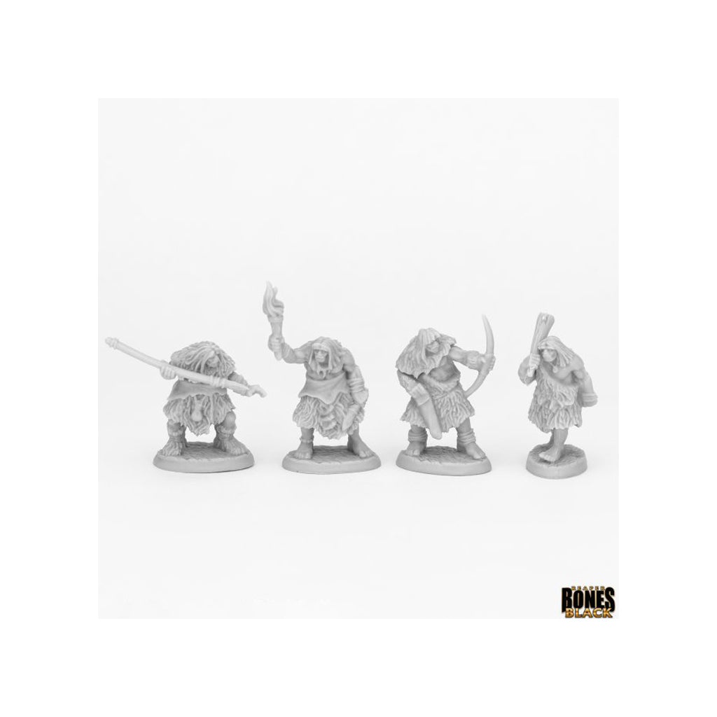 Reaper Bones Black - Black Bear Tribe Cavemen (4) - 44086