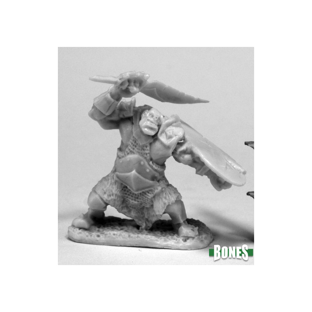 Reaper Bones - Orc Slicer (Scimitar & Shield) - 77432