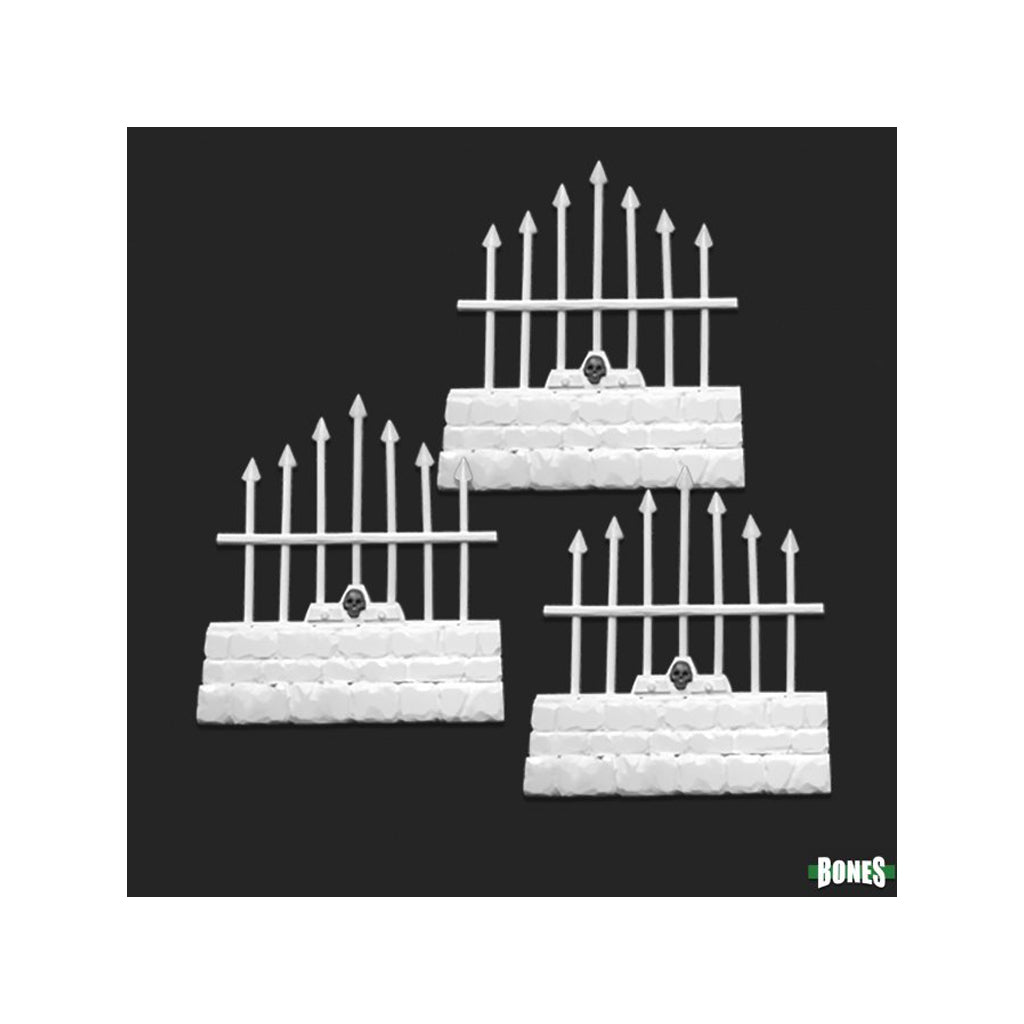 Reaper Bones - Graveyard Short Fences (3) - 77530
