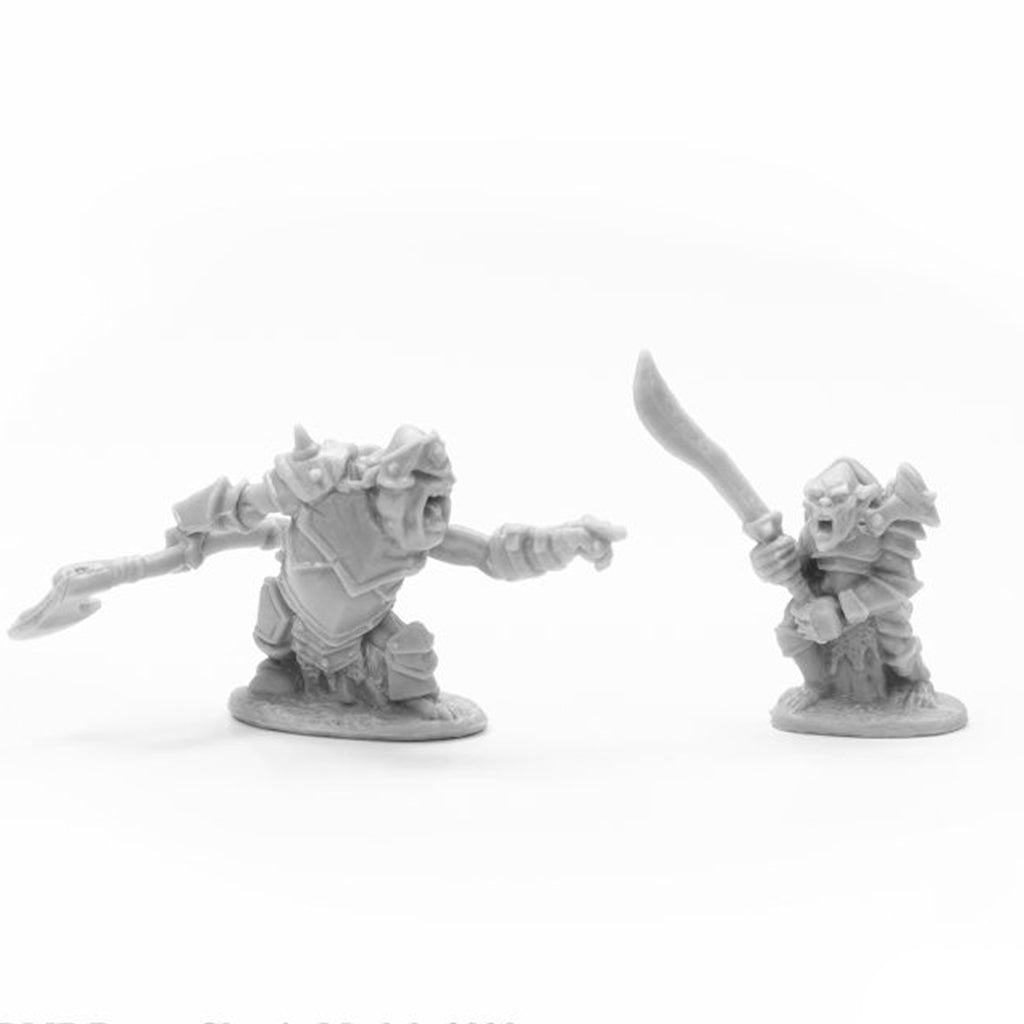 Reaper Bones - Armoured Goblin Leaders (2) - 77678