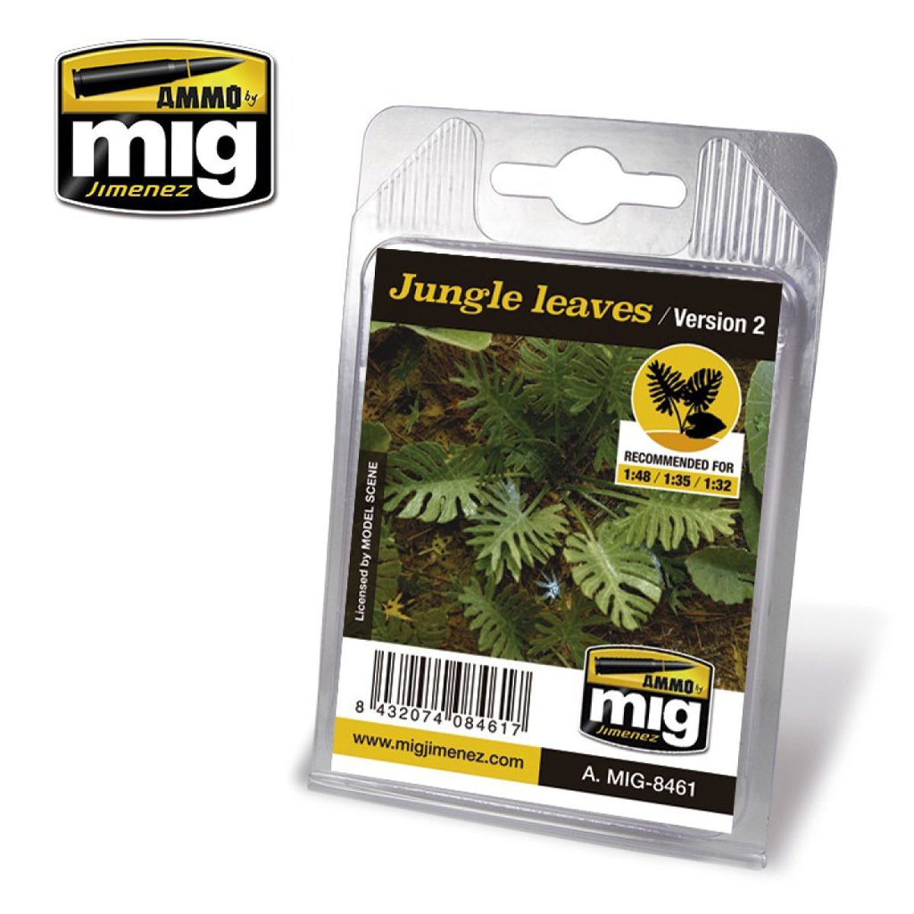 Ammo by MIG Dioramas - Laser Cut Plants - Jungle Leaves (Version 2)