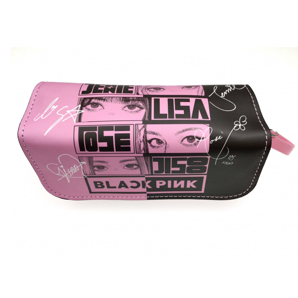 Black Pink - Double Zipper Pencil Case - 20x10x7.5cm