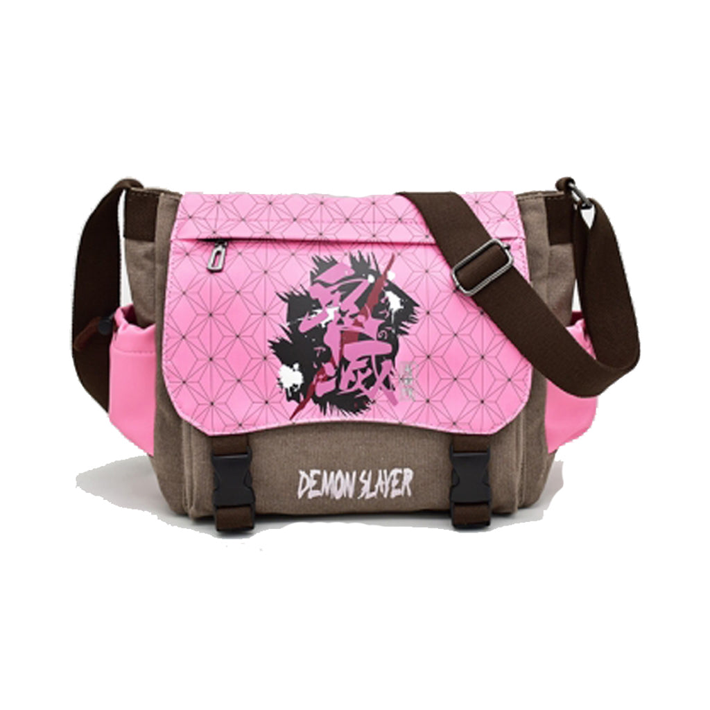 Demon Slayer Kimets Zipper Canvas PU Shoulder Bag