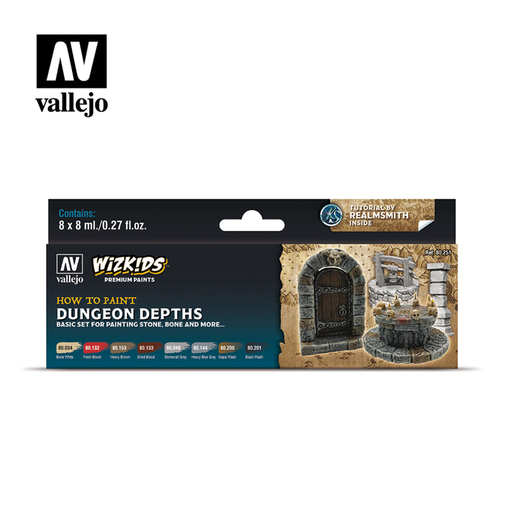 Wizkids Premium Paint Set by Vallejo - Dungeon Depths