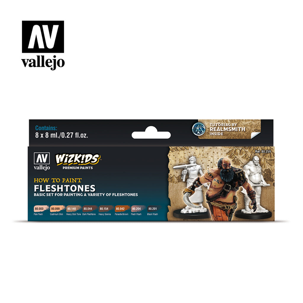 Wizkids Premium Paint Set by Vallejo - Fleshtones