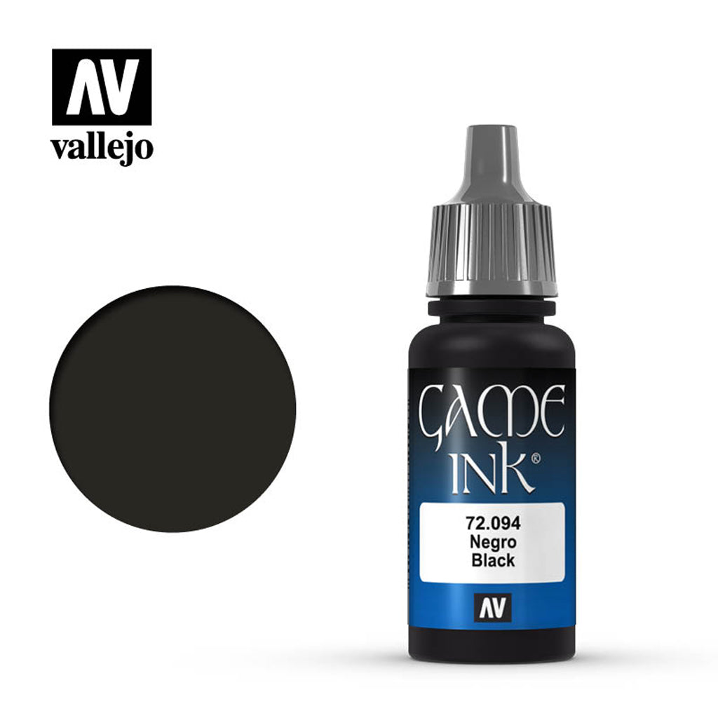 Vallejo Game Ink - Negro Black 72094 17 ml