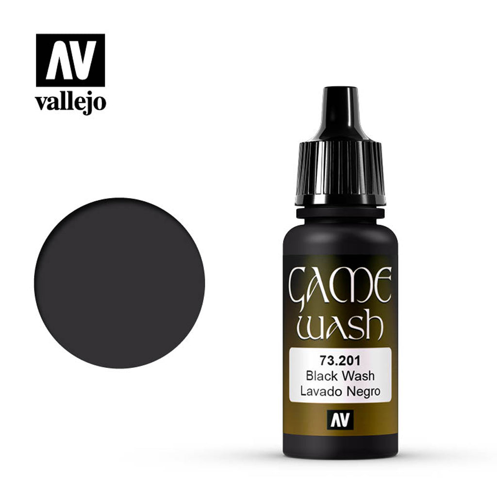 Vallejo Game Wash - Black Negro 17 ml