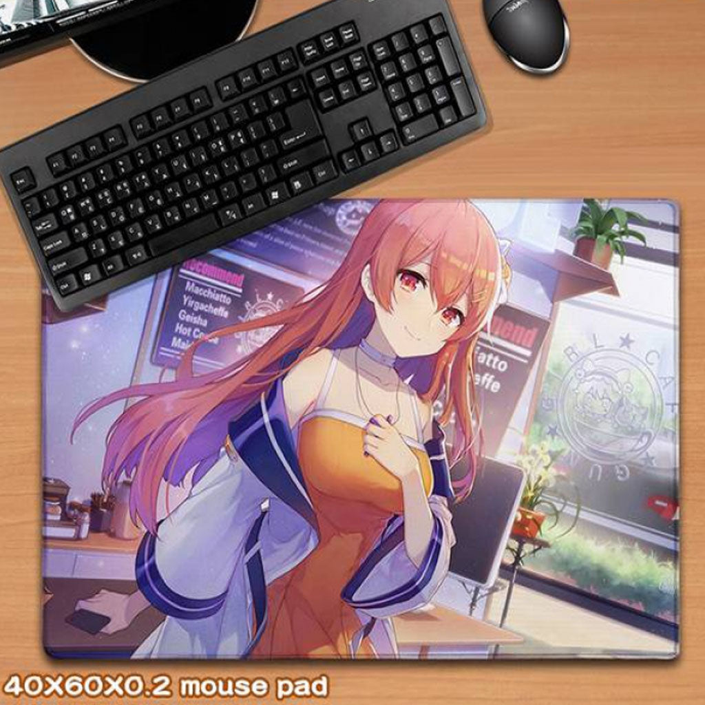 Girl Coffee Gun Desk Pad