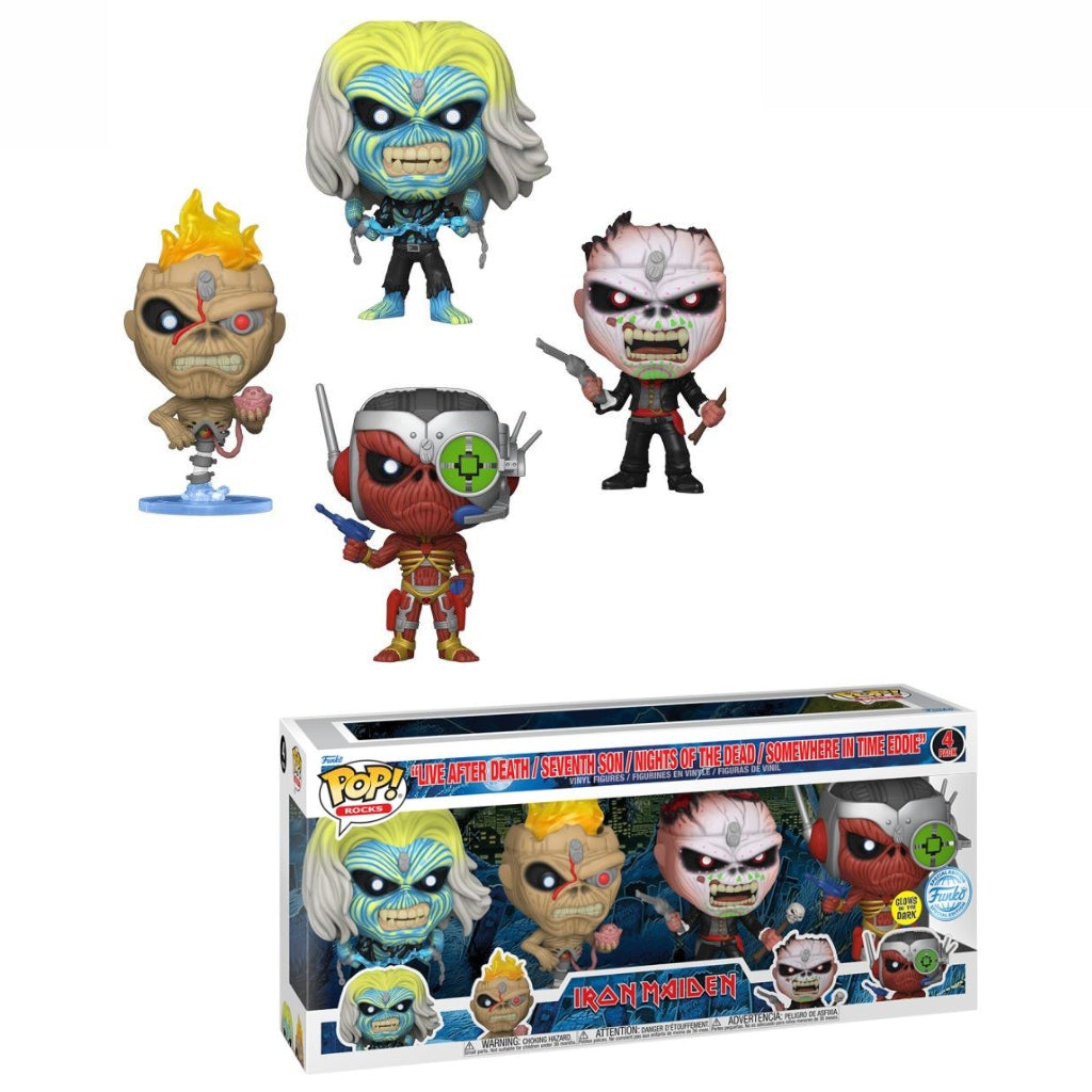 Iron Maiden - Eddie US Exclusive Glow Pop! Vinyl 4-Pack [RS]