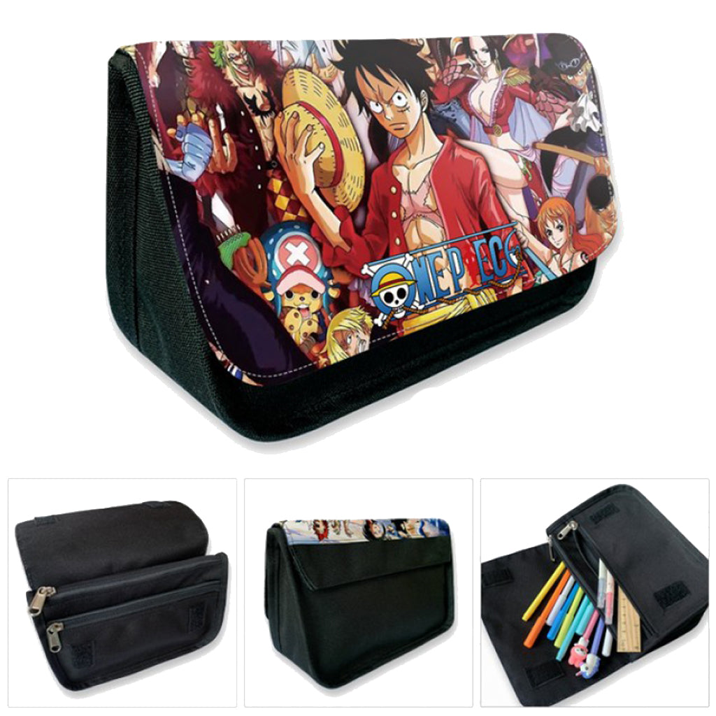 One Piece - Canvas Pencil Case (Luffy Holding Hat)