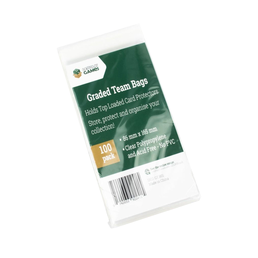 Top Loaded Card Protectors - Graded Team Bags 86x165mm (100 Pack)