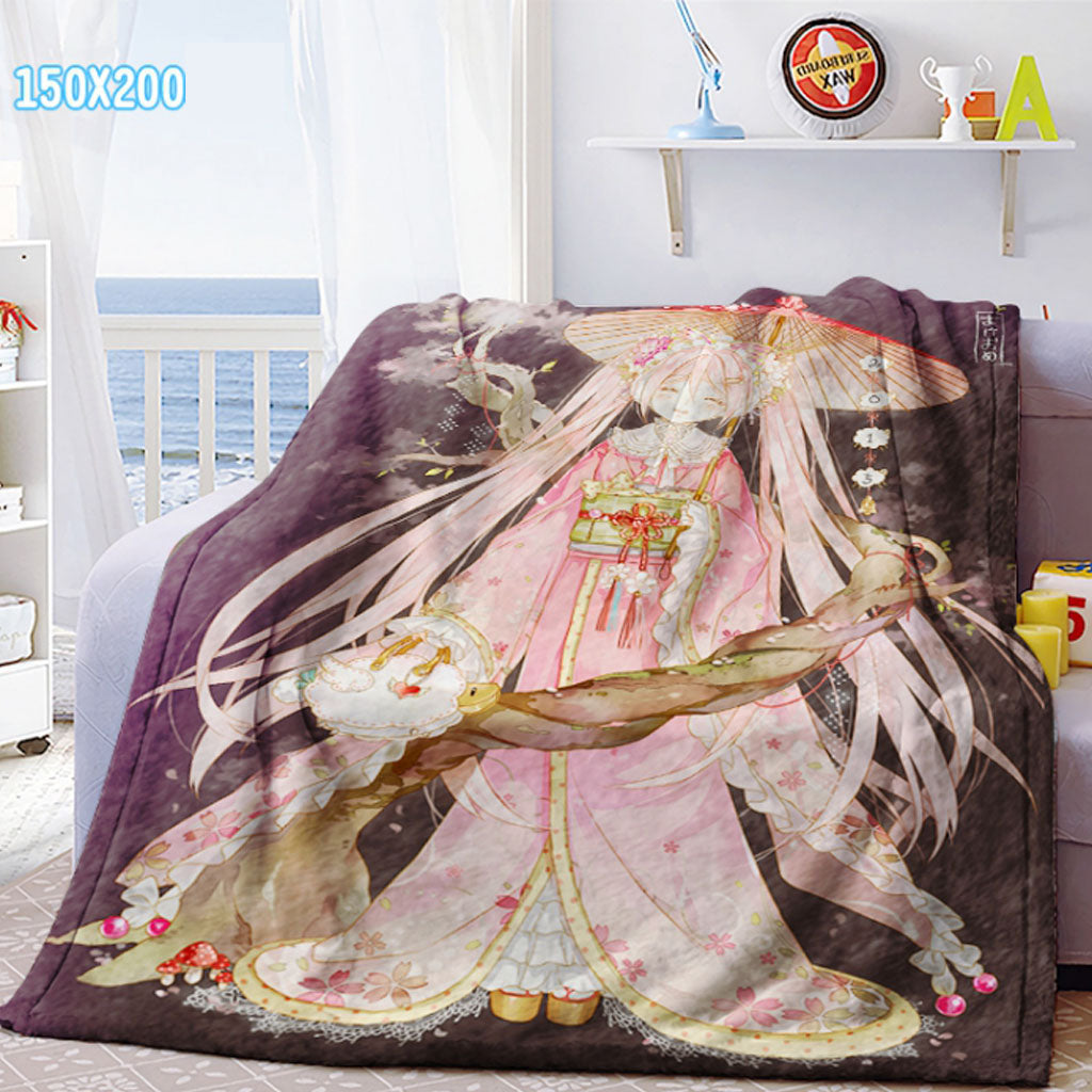 Hatsune Miku - Large Cashmere Blankets 150x200cm