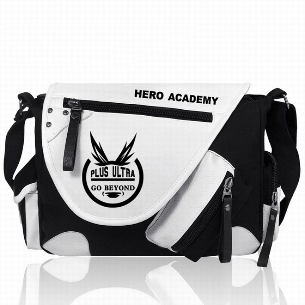 My Hero Academia - Black and White Leather-Canvas Satchel