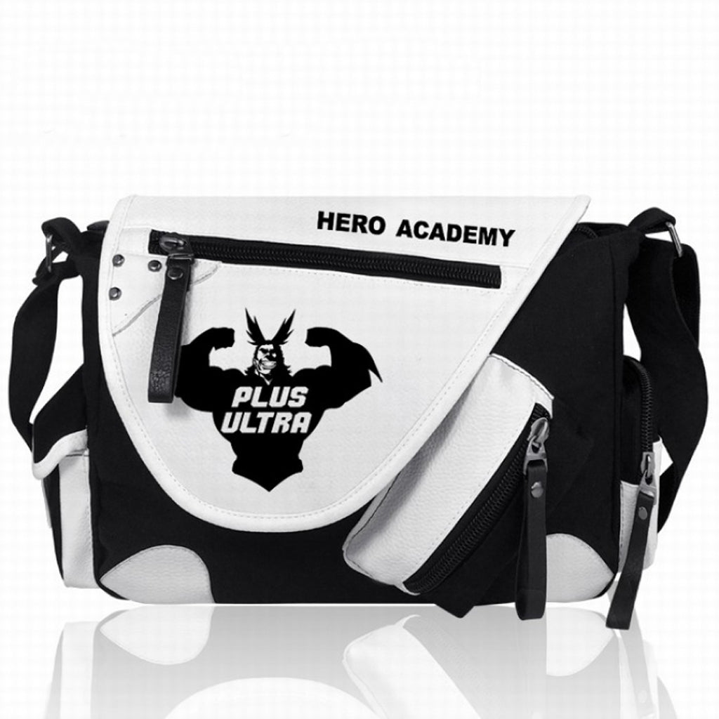My Hero Academia - Black and White Leather-Canvas Satchel