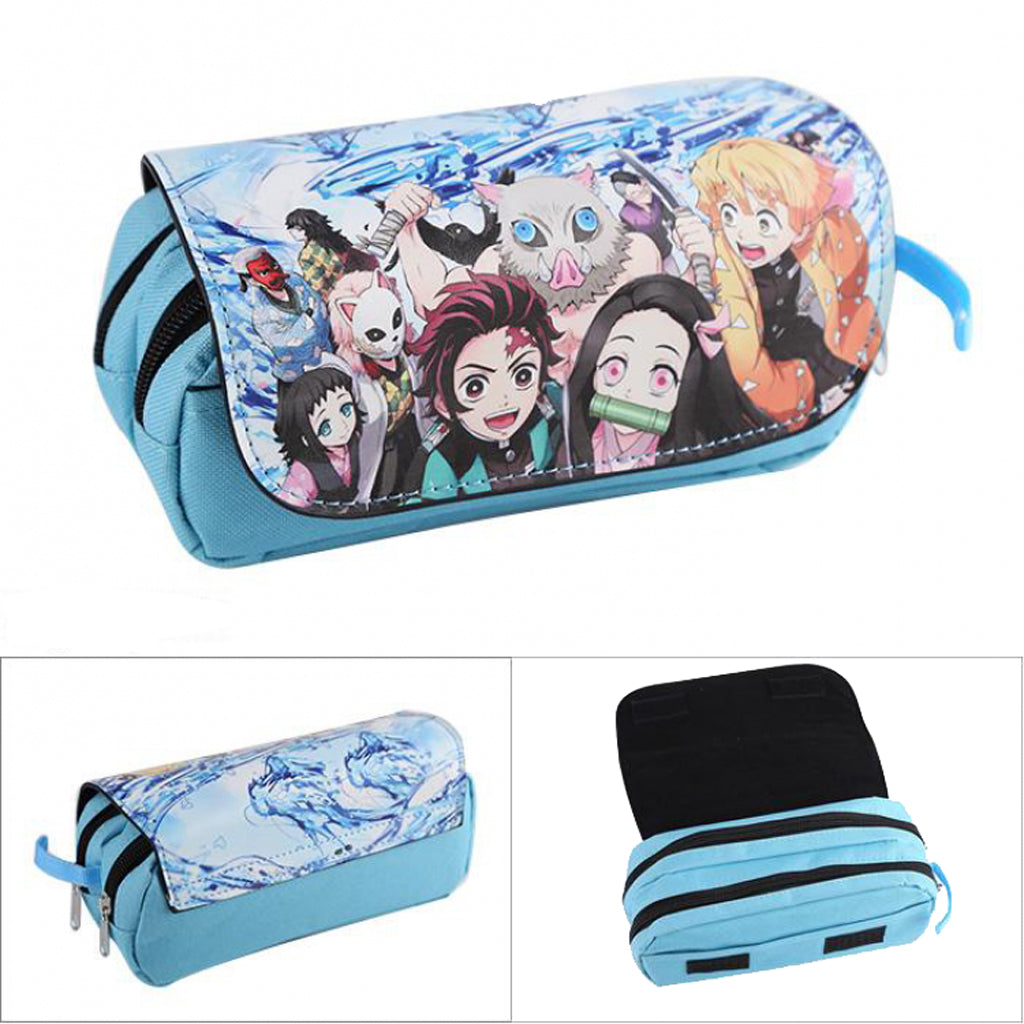 Demon Slayer - Double Zipper Pencil Case - 20x10x7.5cm