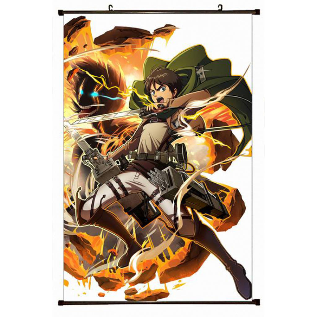 Attack on Titan - Wall Scroll (Levi With Explosion)