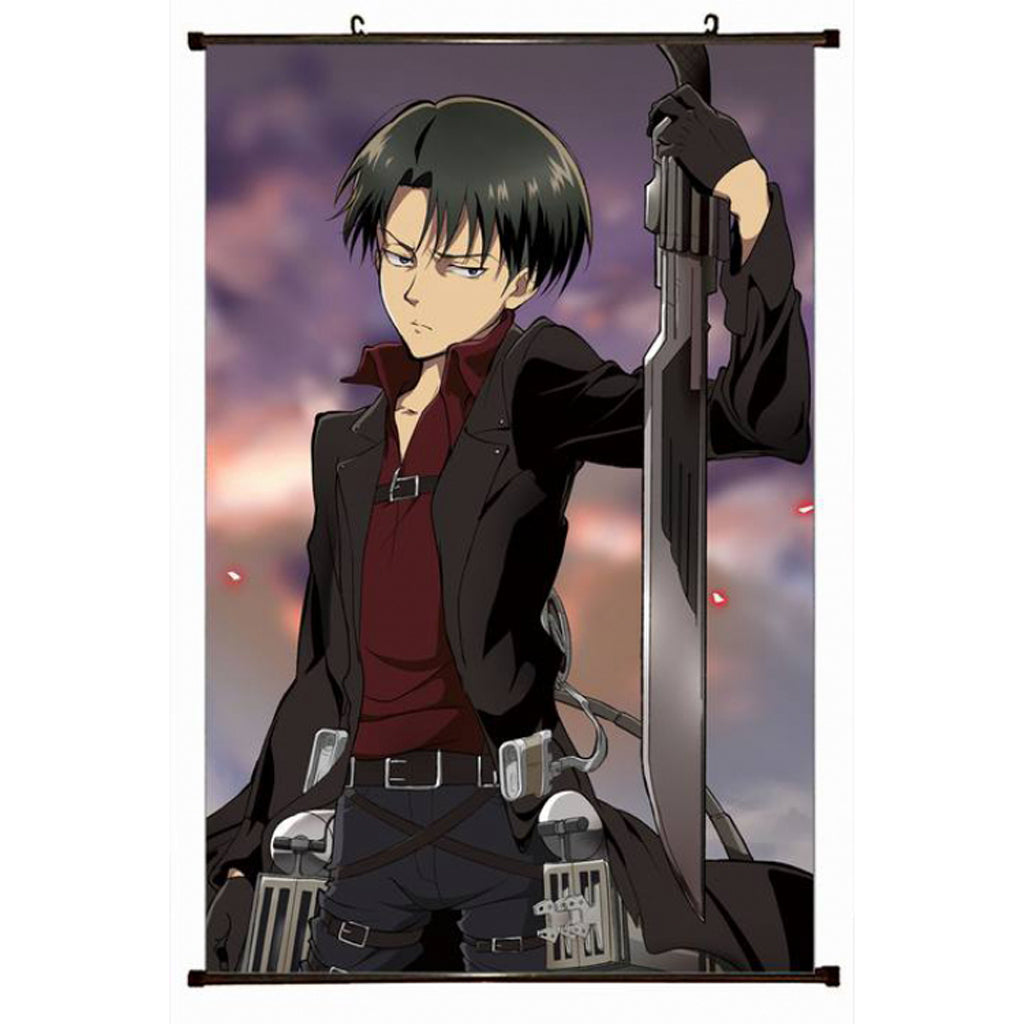 Attack on Titan - Wall Scroll (Levi Purple Background)