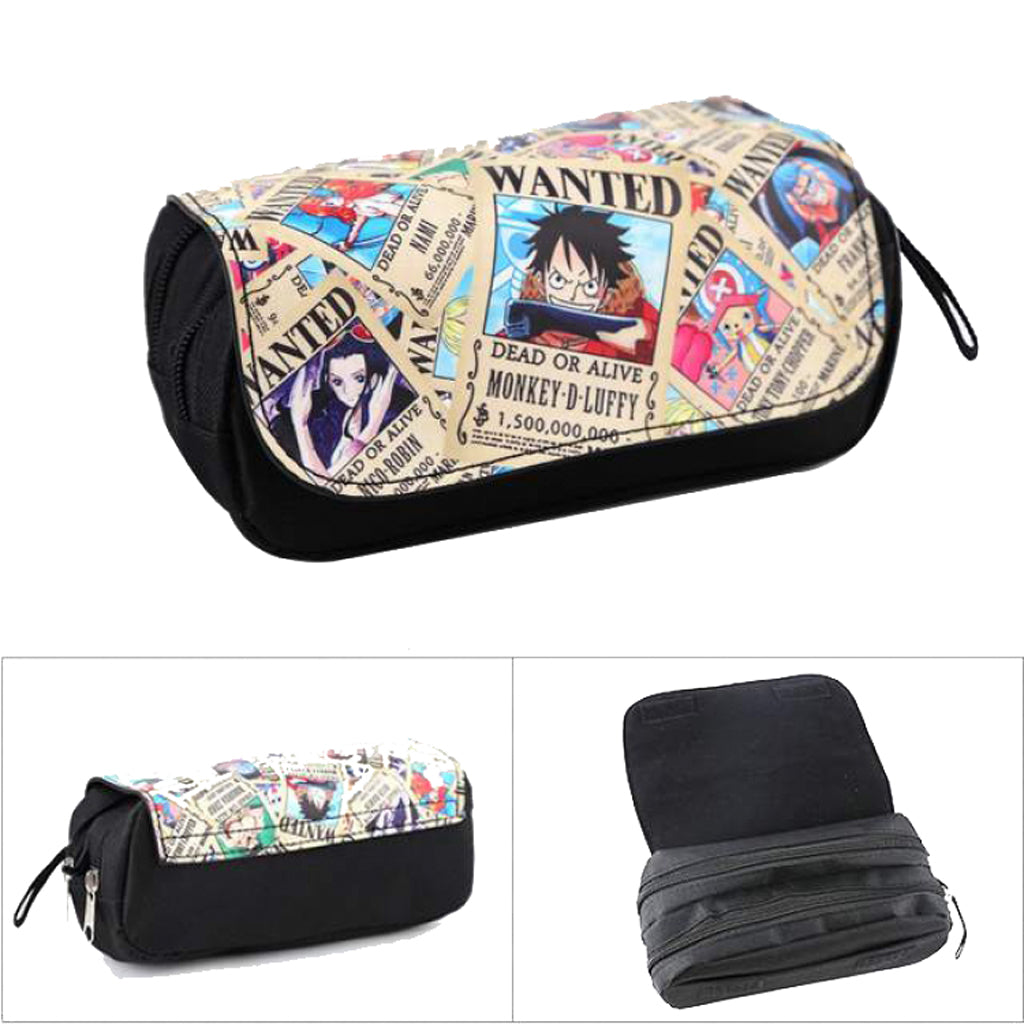 One Piece - Double Zipper Pencil Case - 20x10x7.5cm