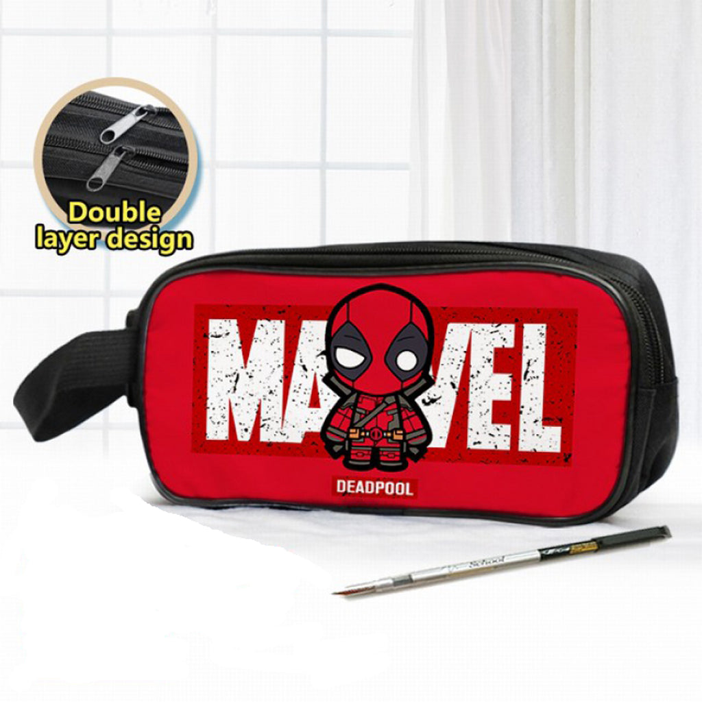 Marvel - Double Zipper Pencil Case - 20x10x7.5cm