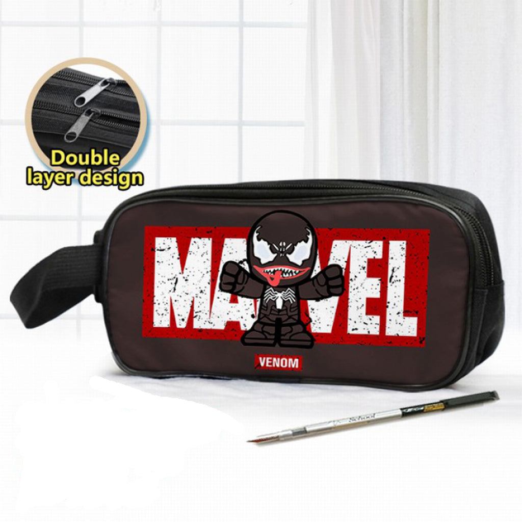Marvel - Double Zipper Pencil Case - 20x10x7.5cm
