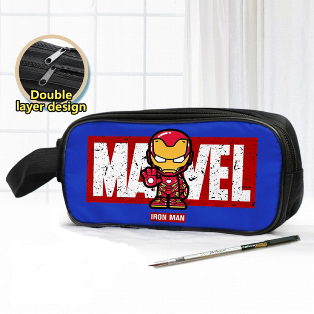 Marvel - Double Zipper Pencil Case - 20x10x7.5cm