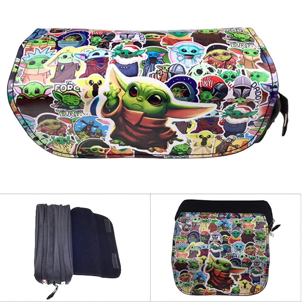 Baby Yoda - Double Zipper Pencil Case - 20x10x7.5cm