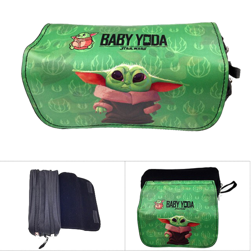 Baby Yoda - Double Zipper Pencil Case - 20x10x7.5cm