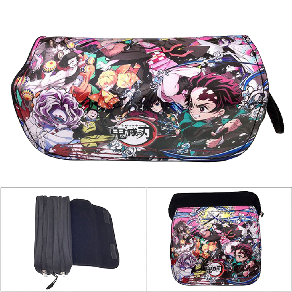 Demon Slayer - Double Zipper Pencil Case - 20x10x7.5cm